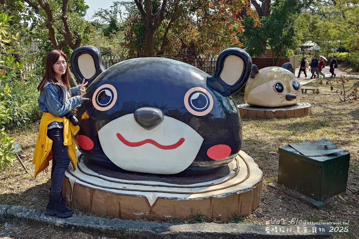 【高雄景點】壽山動物園,園區提供付費小火車搭乘遊園也設置天空廊道與下沉式觀察廊道可以從不同的角度來看動物們不同的一面,究竟是看動物?還是給動物看?。高雄親子旅遊 - 第70張圖