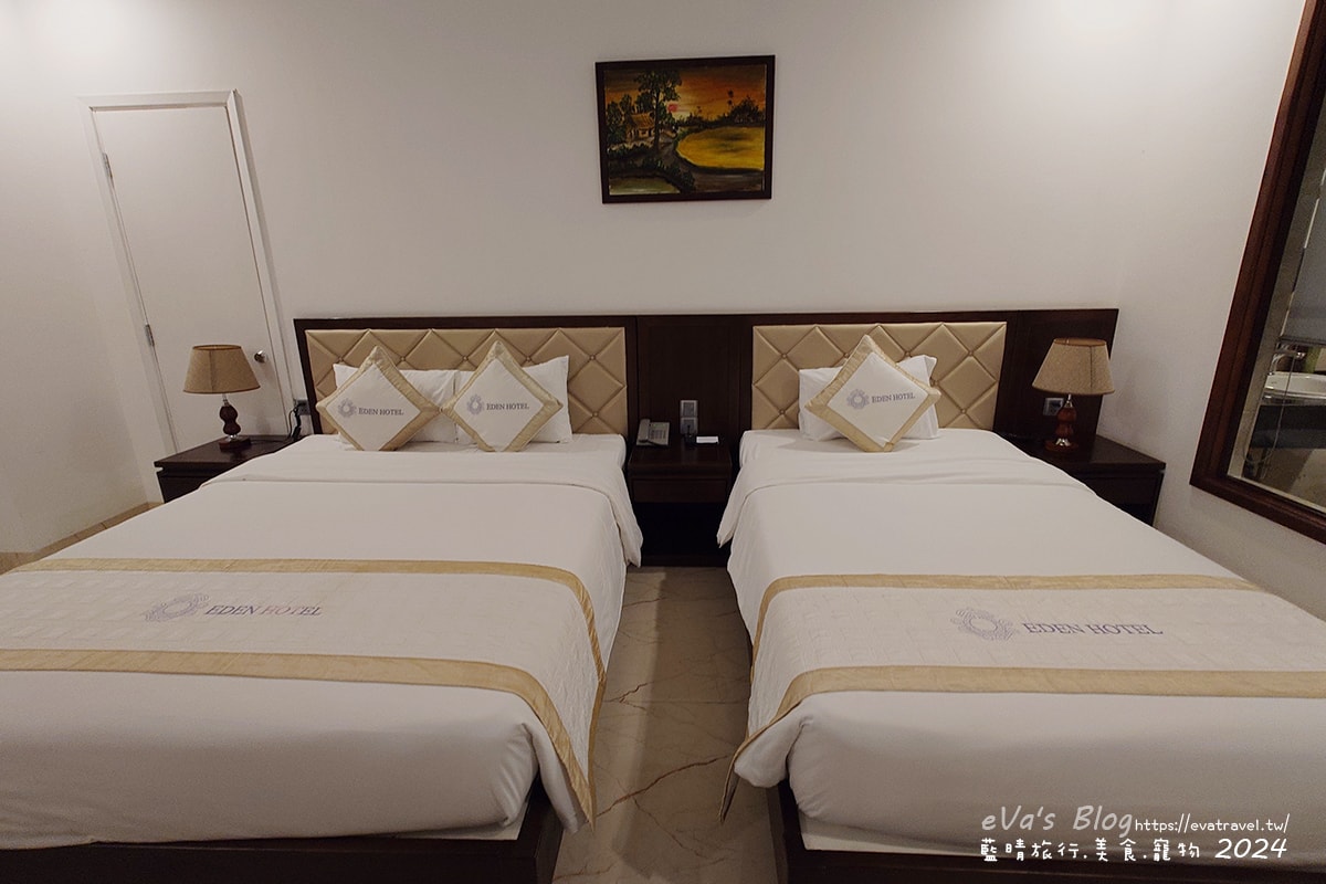 【越南旅遊】Eden Ocean View Đà Nẵng 峴港伊甸海景飯店,飯店對面就是美溪沙灘,房間簡潔乾淨住著舒適,打開窗簾就可以看到大海、夕陽景色還有比基尼唷!。越南住宿 - 第17張圖