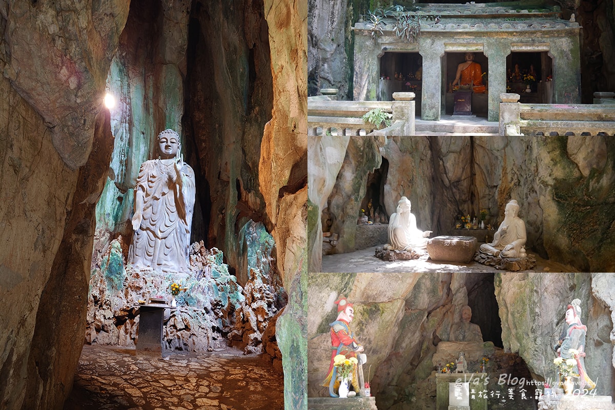 【越南旅遊】The Marble Mountains 五行山共有金、木、水、火、土五座山峰,其中水山是最高也最漂亮的一座山(可以搭電梯),著名的玄空洞充滿仙氣要看喔。越南景點 - 第24張圖