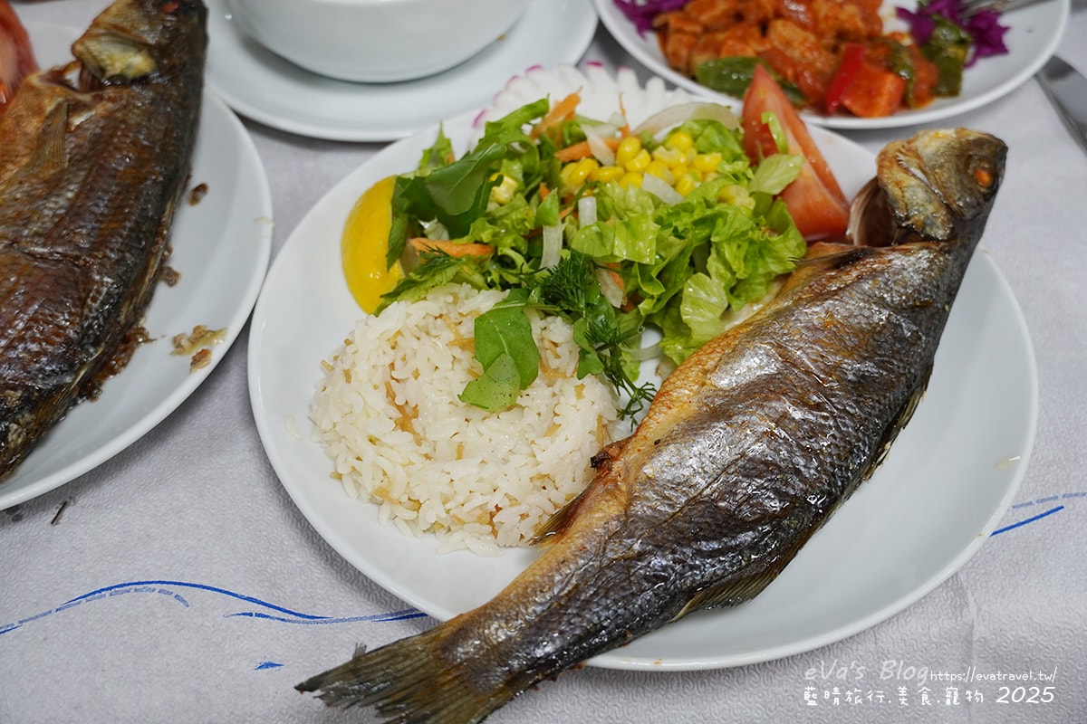 【土耳其蜜月旅遊】Troia Agora休息站餐廳體驗|鱸魚套餐超大份!道地土耳其風味餐一人份吃到飽。土耳其餐廳 - 第19張圖
