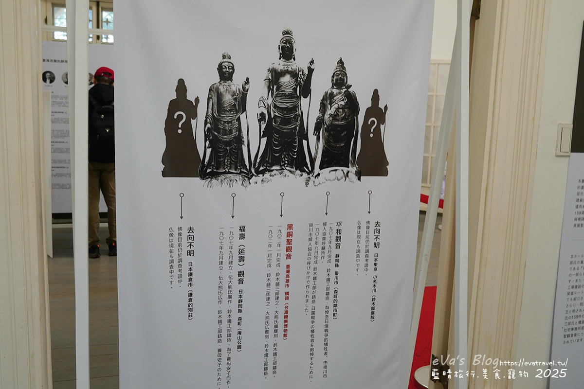 高雄橋頭糖廠黑銅觀音三尊介紹展板