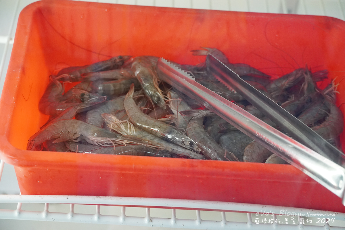 小琉球筑安心燒物鮮蝦特寫圖