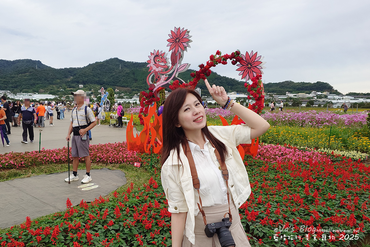 【台中景點】2025臺中國際花毯節|花城任務 × 飛天小女警(展期11/08–11/30,寵物友善)漸層花海打造繽紛色彩世界。台中親子旅遊 - 第69張圖