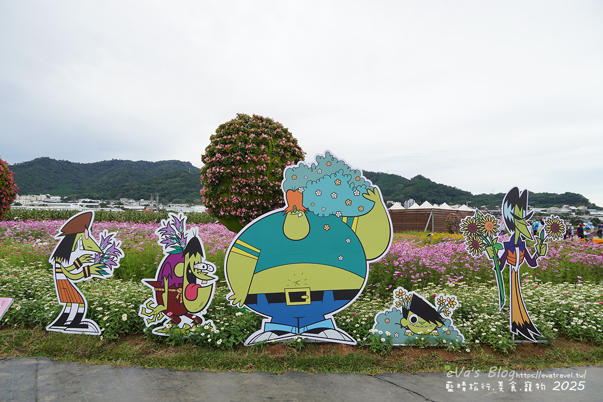【台中景點】2025臺中國際花毯節|花城任務 × 飛天小女警(展期11/08–11/30,寵物友善)漸層花海打造繽紛色彩世界。台中親子旅遊 - 第74張圖
