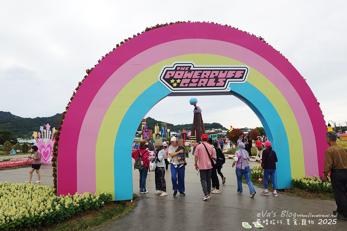 【台中景點】2025臺中國際花毯節|花城任務 × 飛天小女警(展期11/08–11/30,寵物友善)漸層花海打造繽紛色彩世界。台中親子旅遊 - 第79張圖