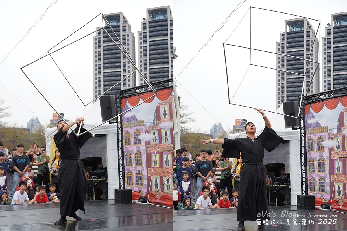 【新春連假限定】台中文心森林公園｜2026台中FOCASA幾米馬戲樂園《幾米男孩的100次勇敢》演出、市集與裝置藝術紀錄。台中免費活動