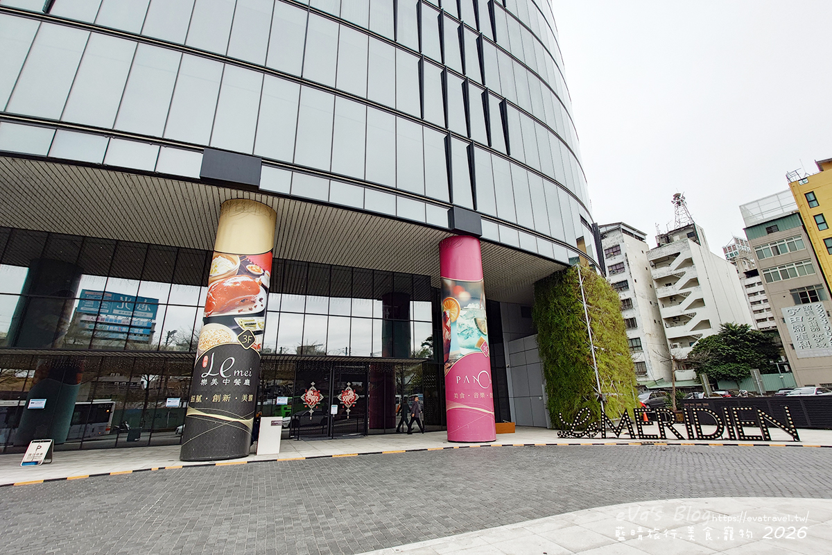 台中李方艾美酒店外觀建築，位於台中中區的五星級設計飯店