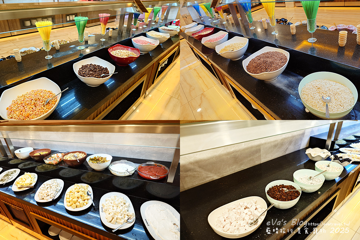 艾敏科卡克卡帕多西亞溫泉飯店第四天早餐穀物麥片、乾果軟糖與早餐脆片自助餐檯
