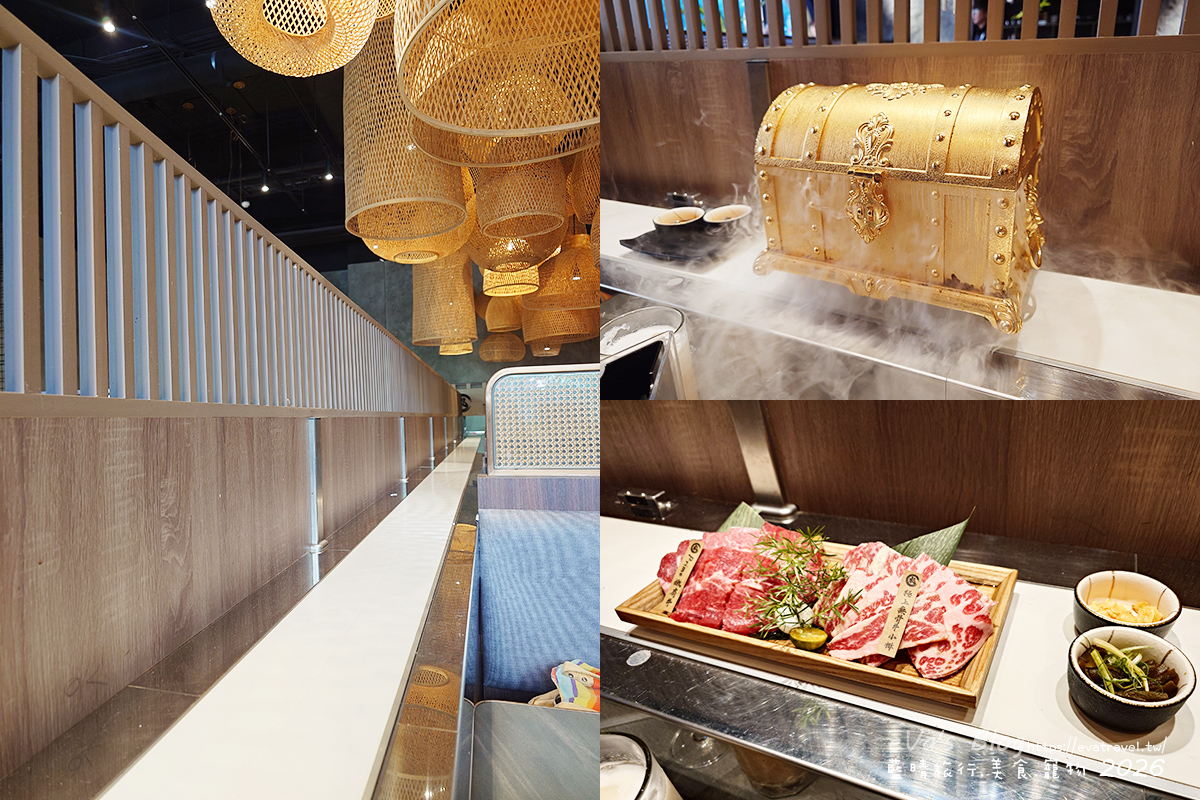 【台中燒肉推薦】札卡燒肉南屯店｜全台首間輸送帶燒肉、寶藏和牛與豐富附餐，壽星慶生超有儀式感。台中寵物友善燒烤店